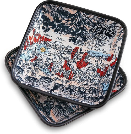 2025 Improved Design Premium Square Fabric Valet Tray Organizer Set of 2 by Aoyinism