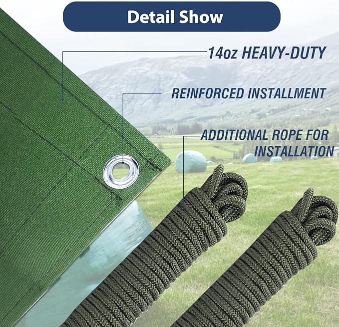12’x20’ Canvas Tarps Heavy Duty Waterproof Tarpaulins - Image 5