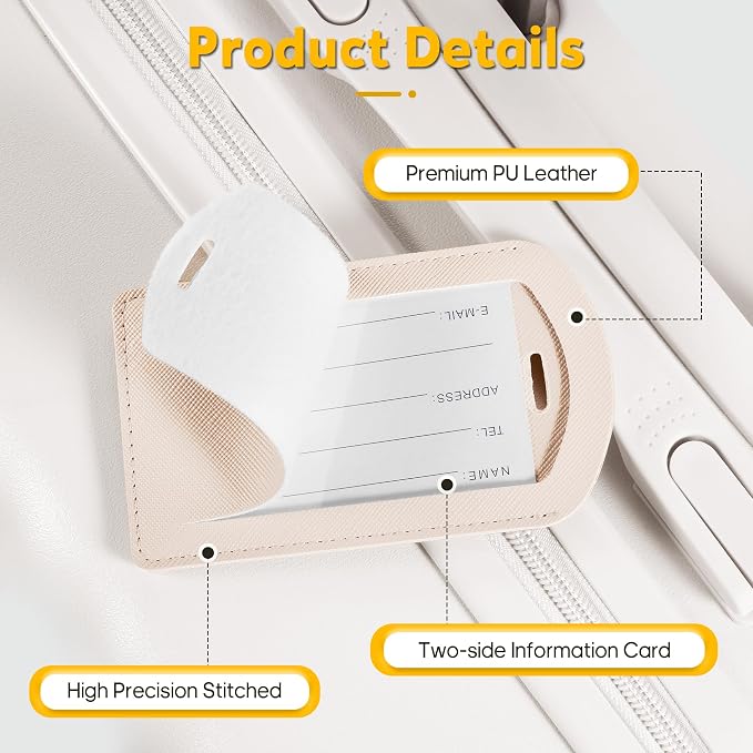 3 Pack Luggage Tags for Suitcases, TSA Approved Bag Tags, Baggage Tags - Image 4