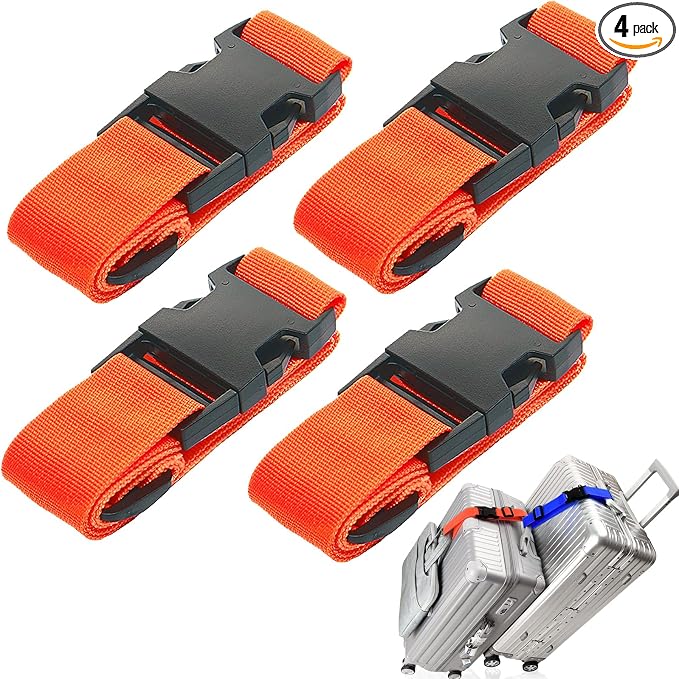 4Pack Luggage Straps Add Bag Luggage Straps to Connect Two Suitcases, by Ajmyonsp