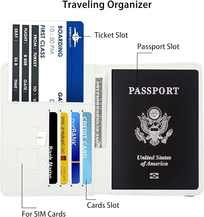 Dinosaur Passport Holder for Women and Men PU Leather Passport Cover for Travel - Image 3