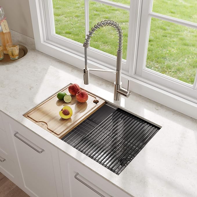 KRAUS Kore Workstation 30-inch Undermount 16 Gauge Stainless Kitchen Sink - Image 5