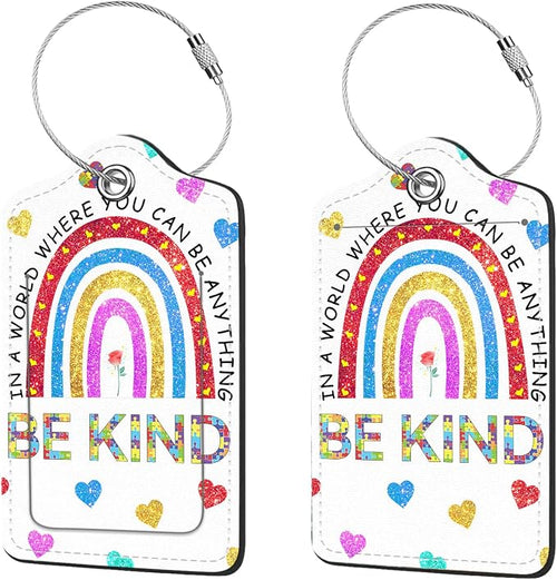2 Pcs Luggage Tags for Suitcases, PU Leather Cruise Ship Luggage Tags by Anikathy