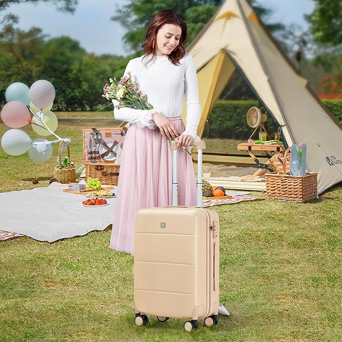 Hanke 20 Inch Carry On Luggage 22x14x9 Airline Approved PC Hard Shell Suitcases - Image 6