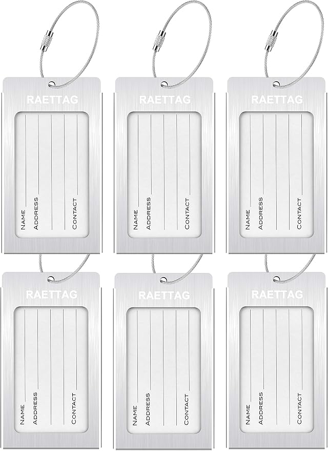 Luggage Tags Metal Suitcase Tags Travel Bag ID Identifier Luggage Tag by WeBravery