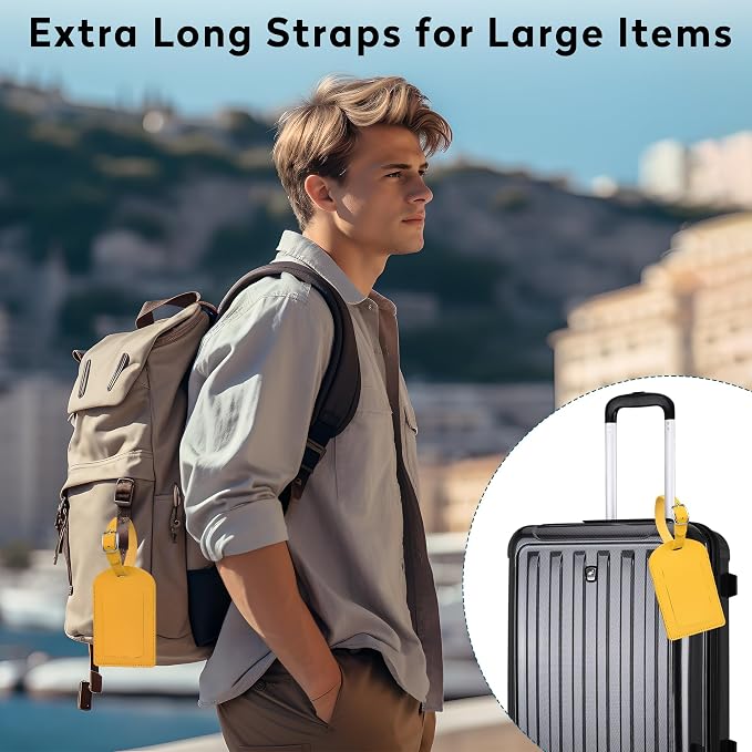 4-Piece Luggage Tags for Suitcase Travel Bag Labels Privacy Protection Luggage - Image 5