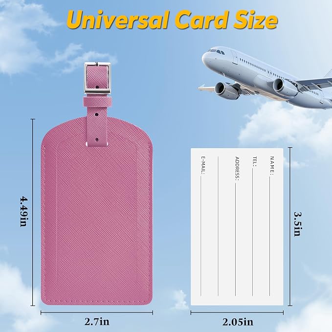 3 Pack Luggage Tags for Suitcases, TSA Approved Bag Tags, Baggage Tags - Image 2