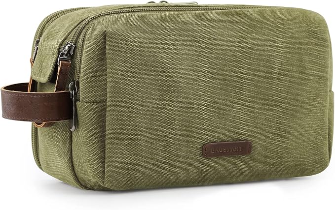 BAGSMART Toiletry Bag for Men, Canvas Travel Toiletry Organizer Dopp Kit by BAGSMART