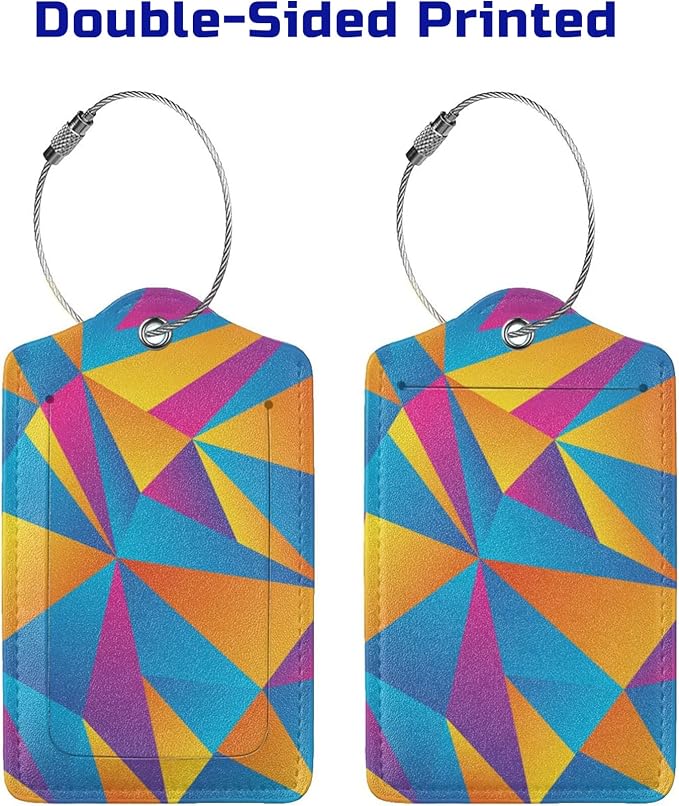 2PC Colorful Abstract Luggage Tags - Image 4