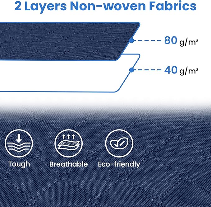 Fab totes 10 Pack Clothes Storage, Foldable Thick Fabric Blanket Storage Bags - Image 3