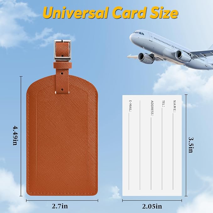3 Pack Luggage Tags for Suitcases, TSA Approved Bag Tags, Baggage Tags - Image 2