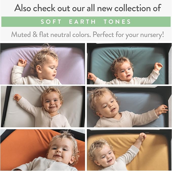Travel Crib Fitted Sheets for Baby Bjorn, Guava Lotus Travel Crib and 24 x 42 - Image 6