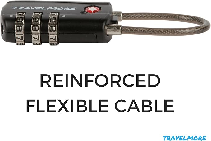 2 Pack TSA Approved Travel Combination Cable Luggage Locks - Image 4