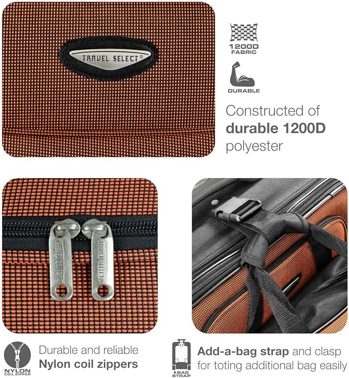 Travel Select Amsterdam 2-Piece Softside Expandable Rolling Luggage Set - Image 8
