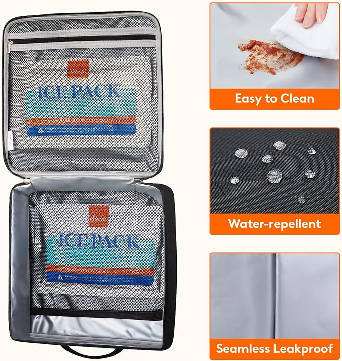 Lifewit Freezable Lunch Box, Insulated Reusable Lunch Bag - Image 4