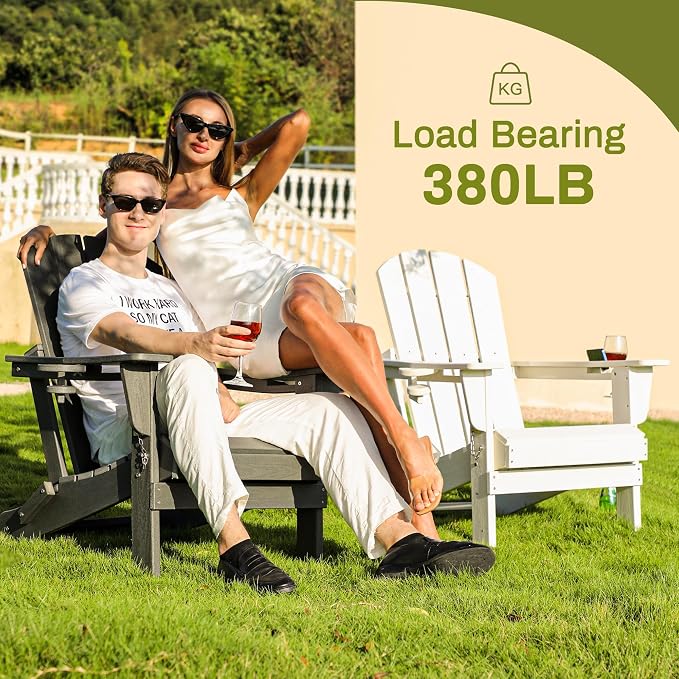 SERWALL Adirondack Chair with Cup Holders - Image 6