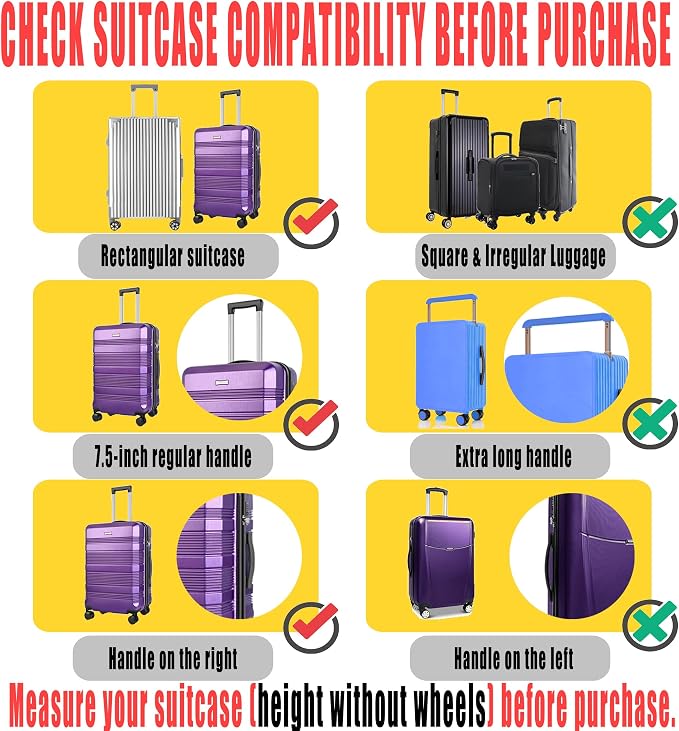 Suitcase Covers for Luggage – TSA Approved Clear PVC Luggage Protector Cover - Image 7
