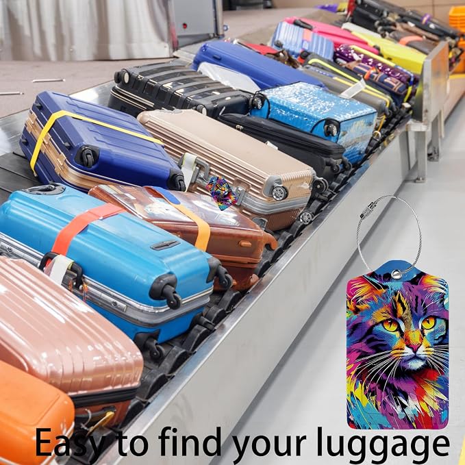 Colorful Cat 2 Pack Luggage Tag - Image 5