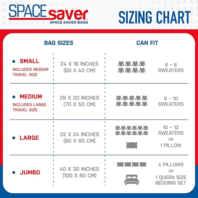 8 Pack Small Vacuum Storage Bags - Image 8
