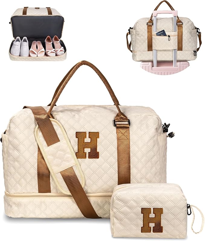 Gifts for Teen-Girls-Initial Duffle Bag by Vogewood