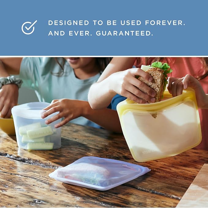 Stasher Premium Silicone Reusable Food Storage Bags, Sea Spray, Lunch Bag - Image 9