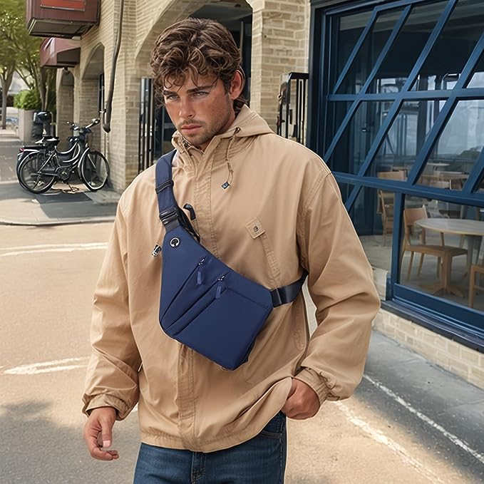 Anti Theft Crossbody Bags for Women Men, Slim Sling Bags - Image 7