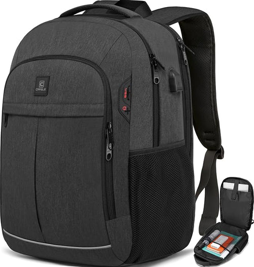 17.3 Inch Laptop Backpack, School Backpack, Large TSA Travel Carry on Backpack by Cafelezx