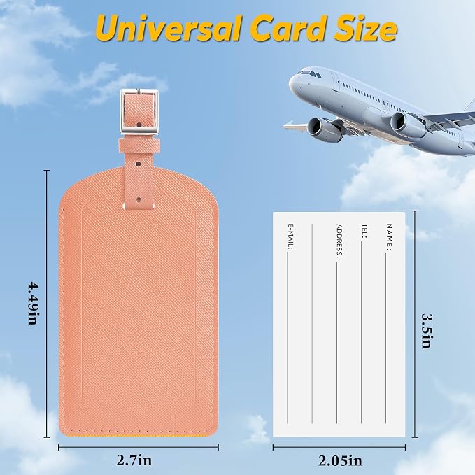 3 Pack Luggage Tags for Suitcases, TSA Approved Bag Tags, Baggage Tags - Image 2