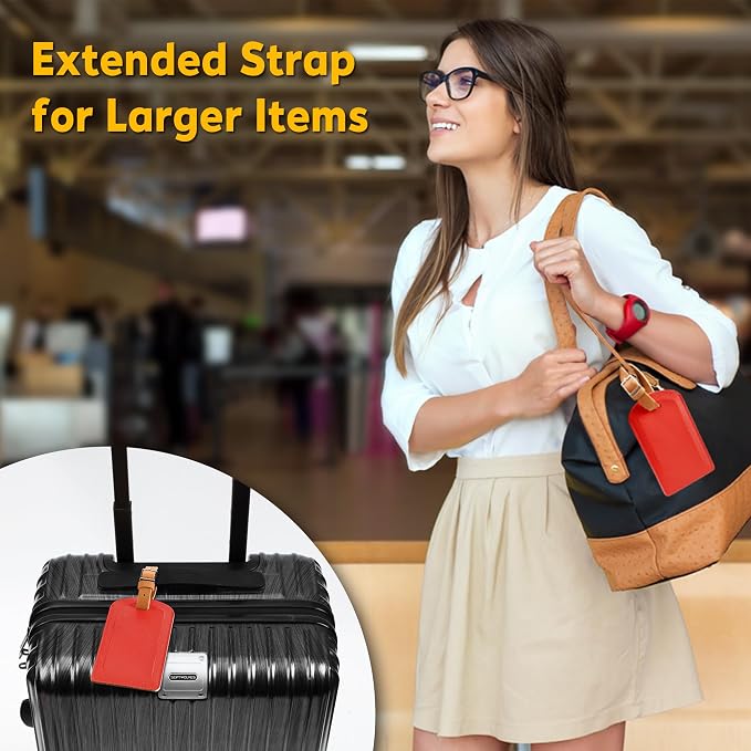 3 Pack Luggage Tags for Suitcases, TSA Approved Bag Tags, Baggage Tags - Image 5