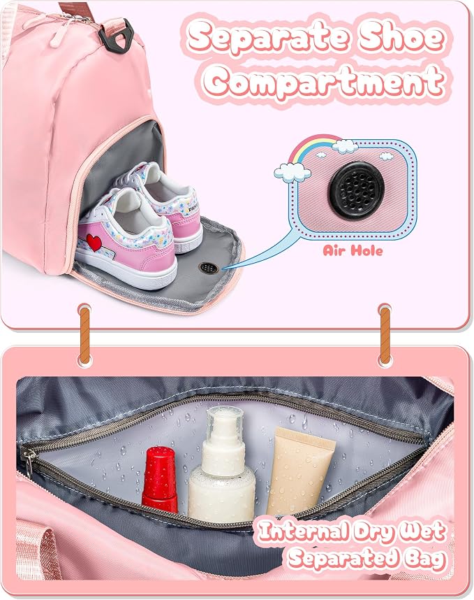 Gifts for 4 5 6 7 8 9 10 Year Old Girls-Girl Gym Bag - Image 7