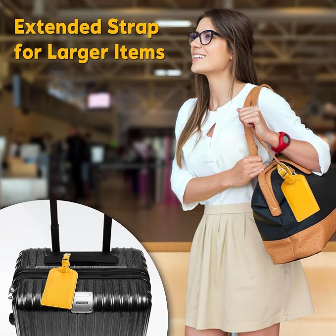 3 Pack Luggage Tags for Suitcases, TSA Approved Bag Tags, Baggage Tags - Image 5