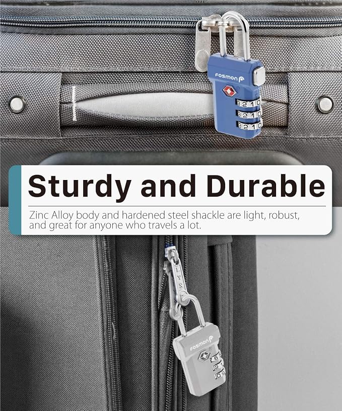 Fosmon TSA Approved Pink Locks for Luggage, Cute Suitcase Lock - Image 4