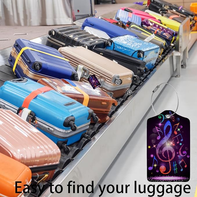 Colorful Musical Notes Luggage Tags - Image 5
