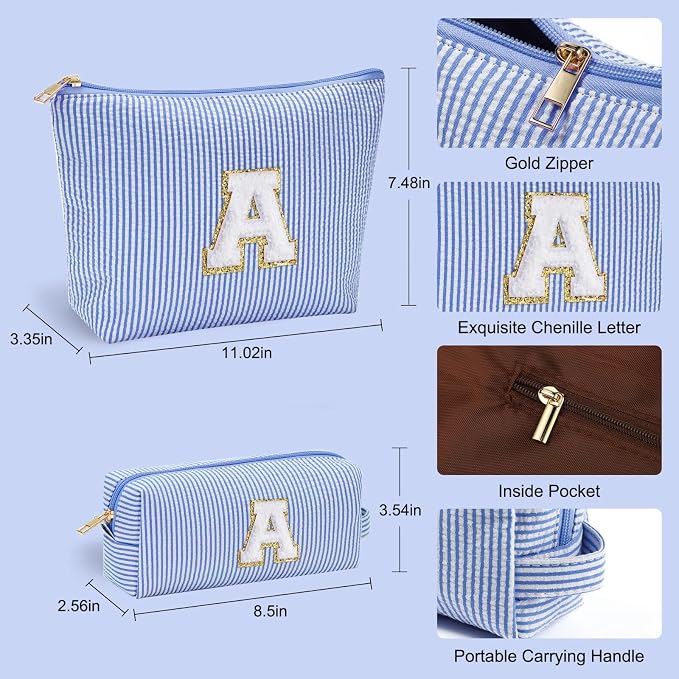 YOOLIFE Personalized Gifts for Women, Make Up Bag Initial Makeup Bag Cute - Image 4
