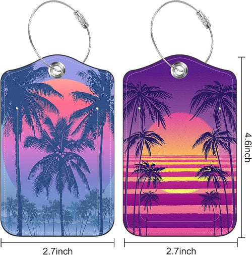 2 Pack Luggage Tag for Suitcase Sunset - Image 2