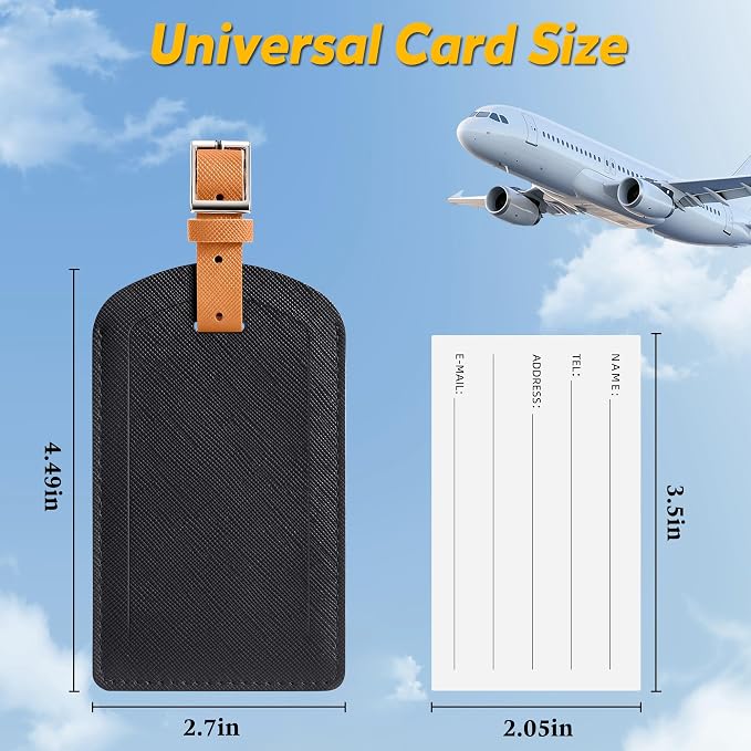 3 Pack Luggage Tags for Suitcases, TSA Approved Bag Tags, Baggage Tags - Image 2