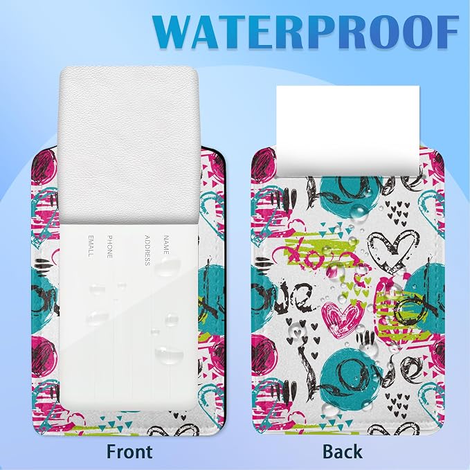 Abstract Colorful Colors Hearts 2 PCS Luggage Tags, Privacy Cover ID Label - Image 4