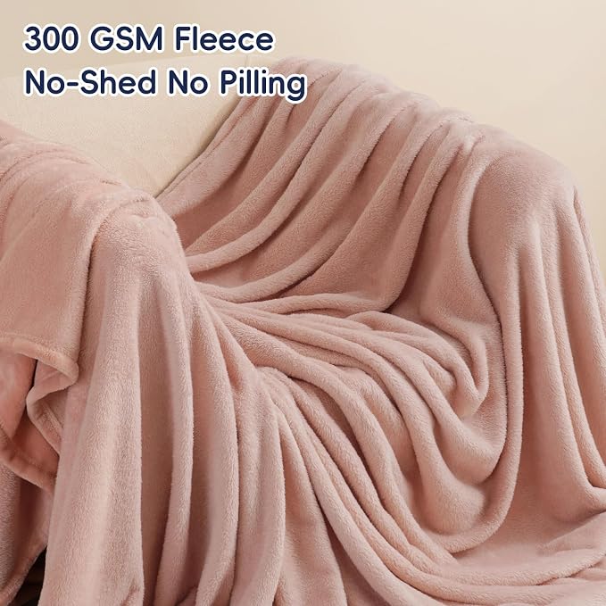 PHF Ultra Soft Fleece Blanket Queen Size, No Shed No Pilling Luxury Plush Cozy - Image 3