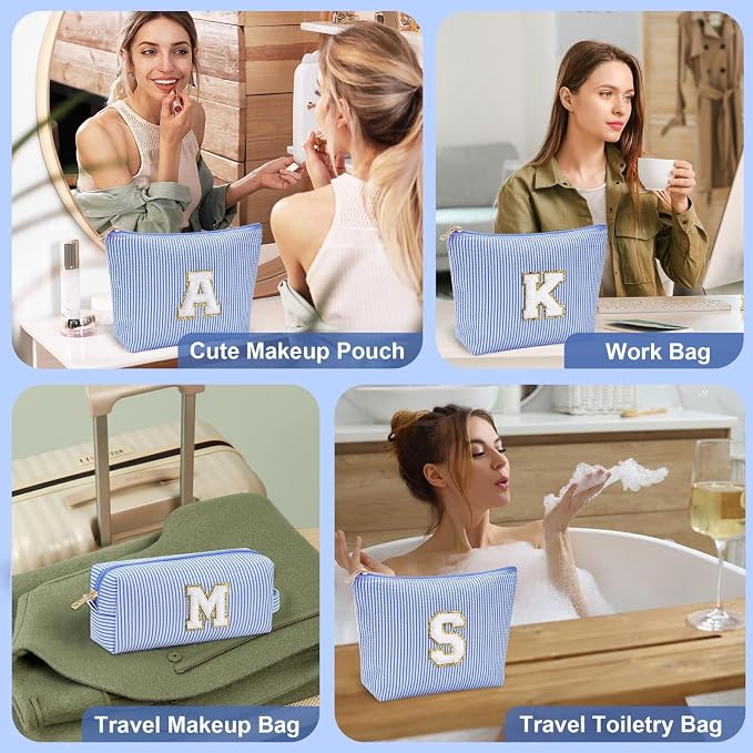 YOOLIFE Personalized Gifts for Women, Initial Makeup Bag - Image 6