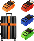 Luggage Straps for Suitcases TSA Approved Travel Belt 8 Pack by Chelmon by Chelmon