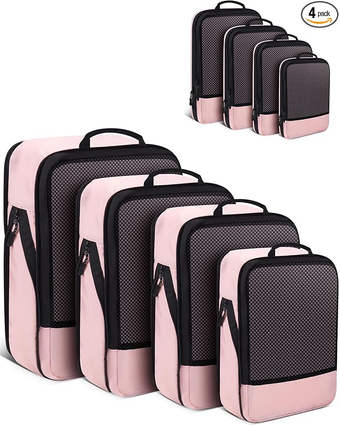 4 PCS Set Compression Packing Cubes by SDGFUI