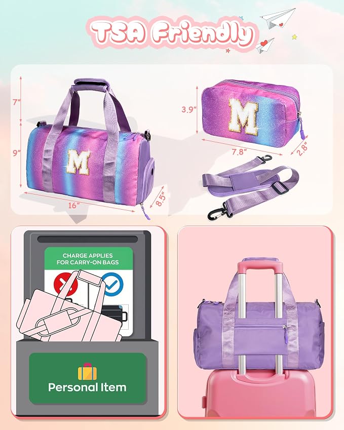 Gifts for 4 5 6 7 8 9 10 Year Old Girls-Girl Gym Bag - Image 3
