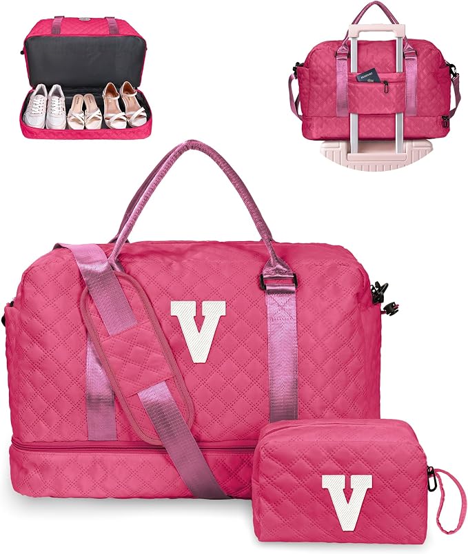 College Graduation Gifts, Birthday Gift-Initial Travel Bag by Vogewood