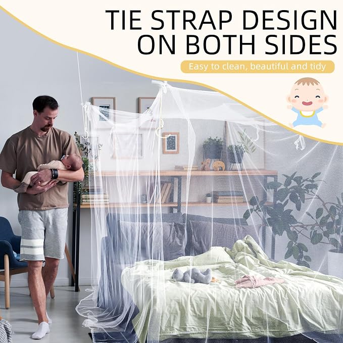4 Corners Mosquito Net for Mosquiteros para Camas Bed Canopies Netting Bed - Image 5
