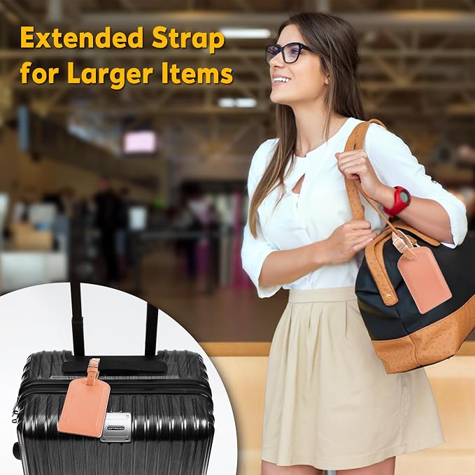 3 Pack Luggage Tags for Suitcases, TSA Approved Bag Tags, Baggage Tags - Image 5
