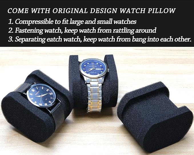 Hard single watch travel case, men's sports watch organizer box - Image 3