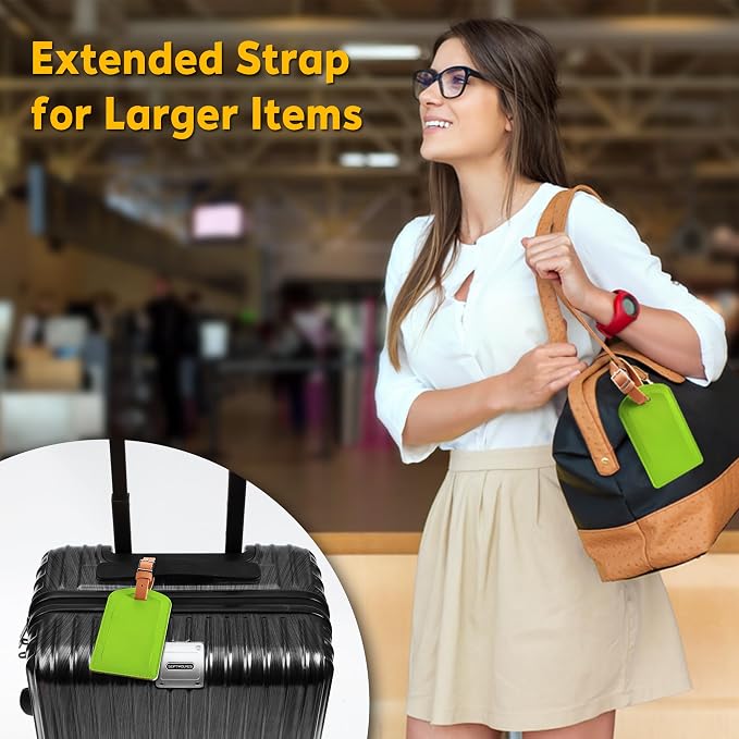 3 Pack Luggage Tags for Suitcases, TSA Approved Bag Tags, Baggage Tags - Image 5