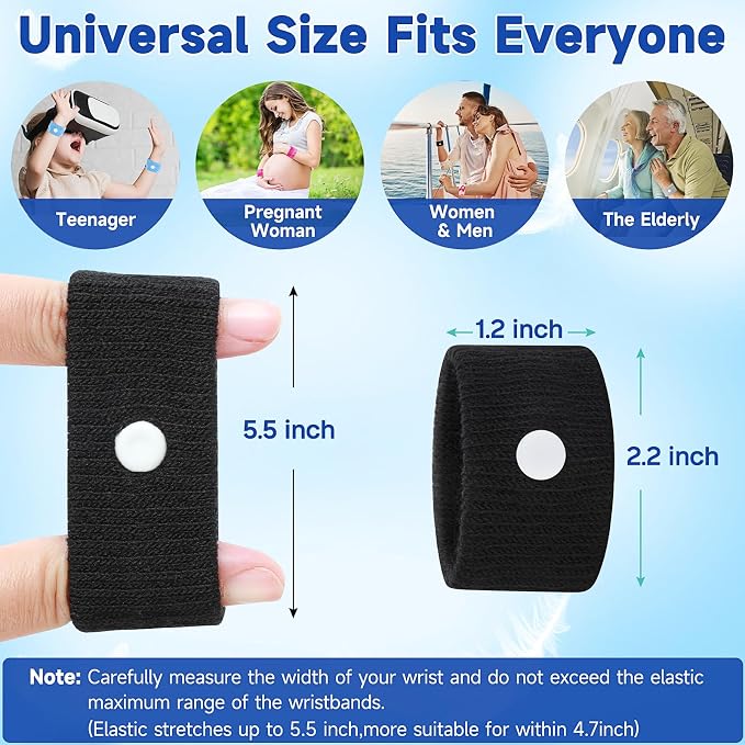 LYJEE Motion Sickness Bands for Adults and Kids Nausea Relief for Pregnant - Image 4