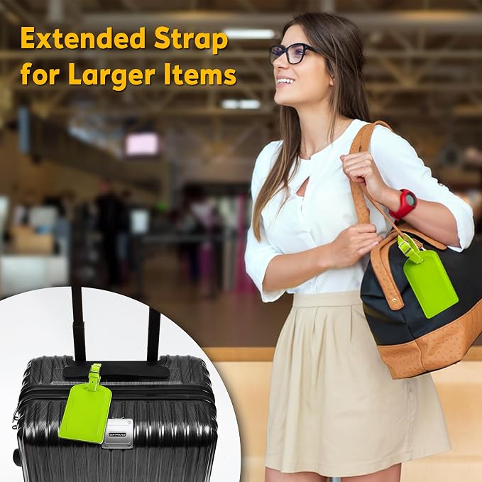 3 Pack Luggage Tags for Suitcases, TSA Approved Bag Tags, Baggage Tags - Image 5