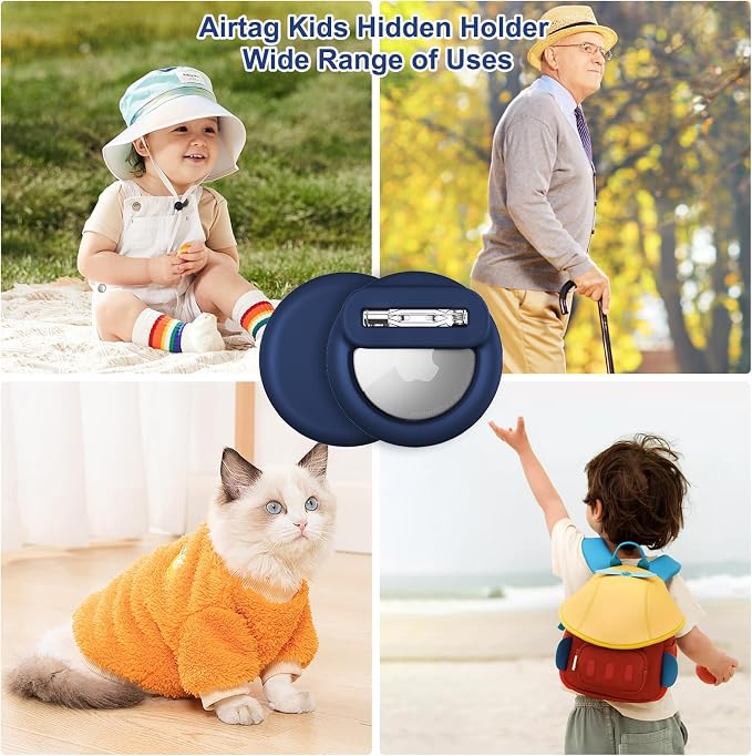 Compatible for Air Tags-4 Pack Apple Kids Hidden, for Airtag Holder for Kid - Image 4
